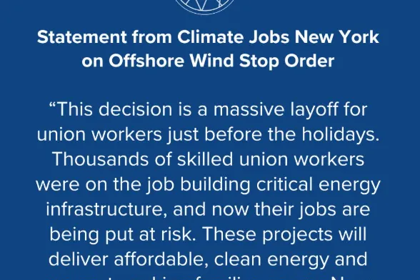 Trump Administration Again Targets Offshore Wind Projects, Threatening Thousands of Good Jobs
