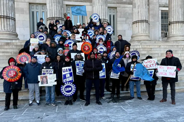 Supporters Rally with Fired Striking CAMBA Workers