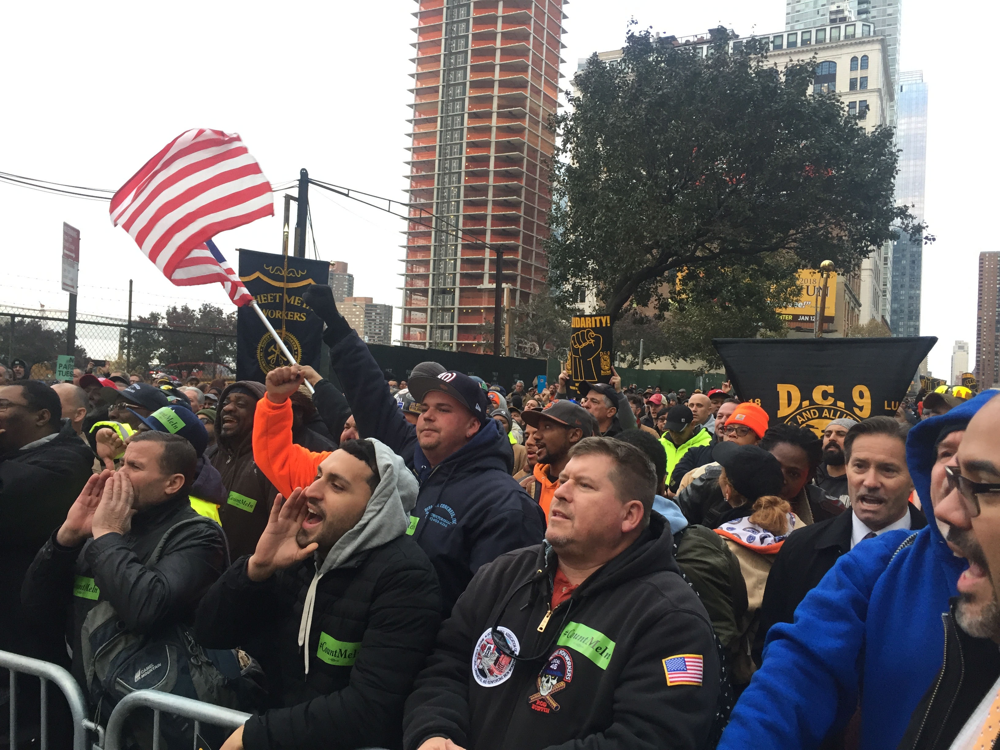 Count Me In Building Trades Unions Rally For Solidarity Against Open Shop New York City