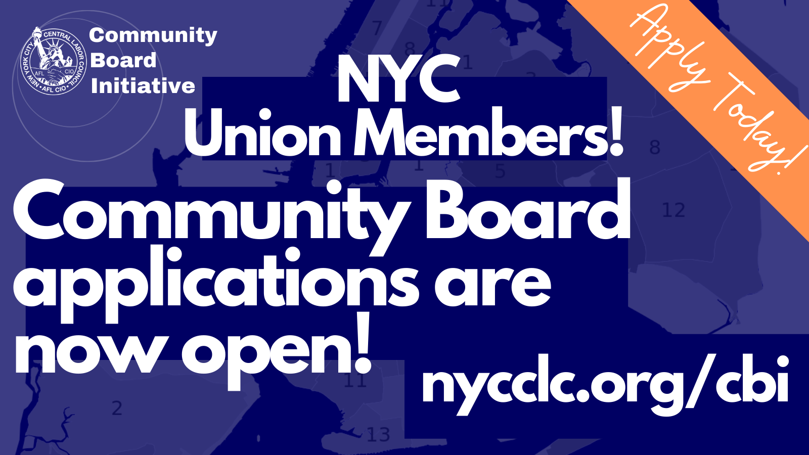 Community Board Initiative New York City Central Labor Council