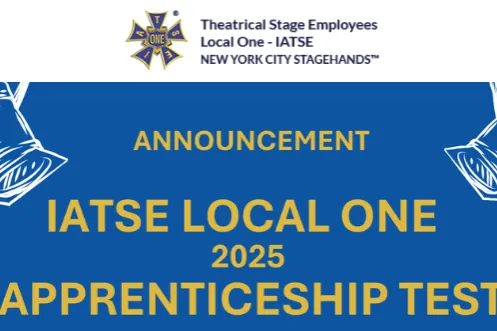 IATSE Local One 2025 Apprenticeship Test