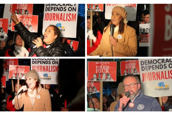 Condé Union, New Yorker Union, NewsGuild of NY Rally to Demand Reversal of Illegal Firings, Suspensions