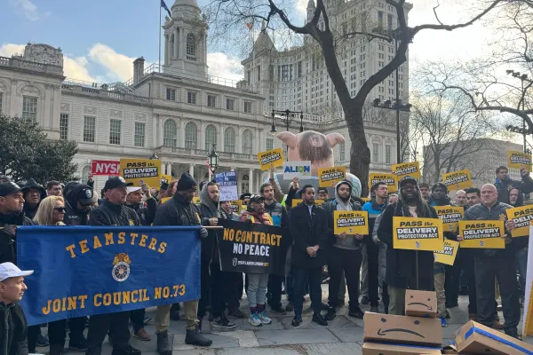 Amazon Teamsters and Supporters Urge Passage of Delivery Protection Act in NYC Council Hearing