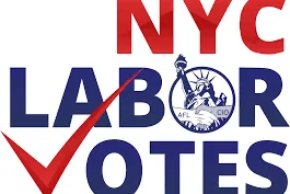 NYC Labor Votes Red Blue Logo