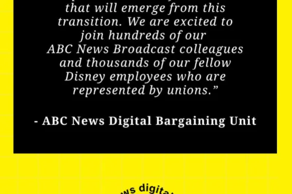 ABC Network News and the WGA East Announce Recognition of ABC Network News Digital Staff Union