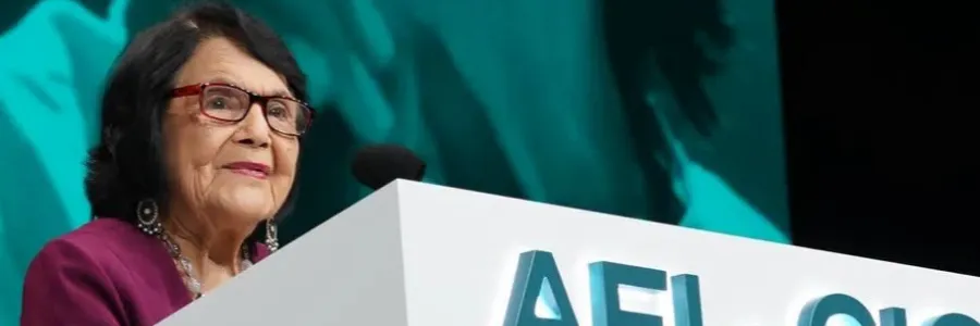 Dolores Huerta Speaking at the AFL-CIO Convention in June 2026